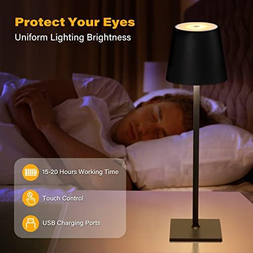 Two Pack Cordless Rechargeable Table Lamps — photo 4