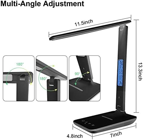 Foldable Desk Light with Wireless Charger and Clock — photo 5