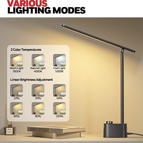 Black Foldable Stepless Dimmable Lamp — photo 3