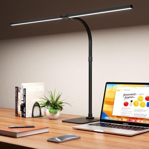 Modern dual head architect lamp with flexible gooseneck