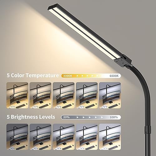 Modern dual head architect lamp with flexible gooseneck — photo 4