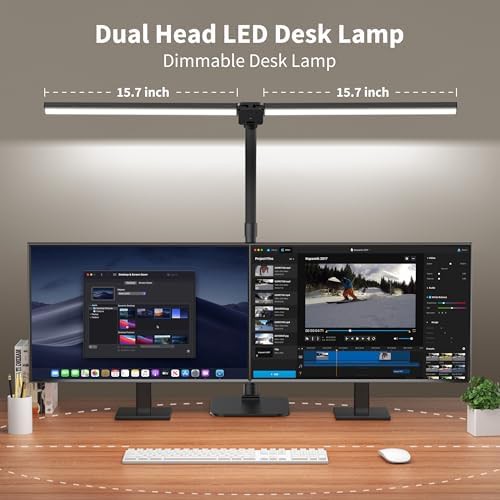 Modern dual head architect lamp with flexible gooseneck — photo 5