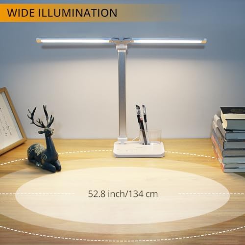 Silver Dual Swing Arm Reading Lamp — photo 5
