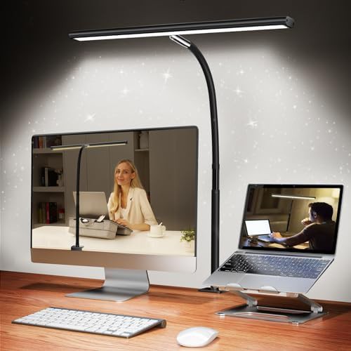 Black Clamp On Lamp with Stepless Dimming