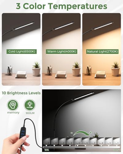 Metal Clamp LED Gooseneck Reading Lamp — photo 5