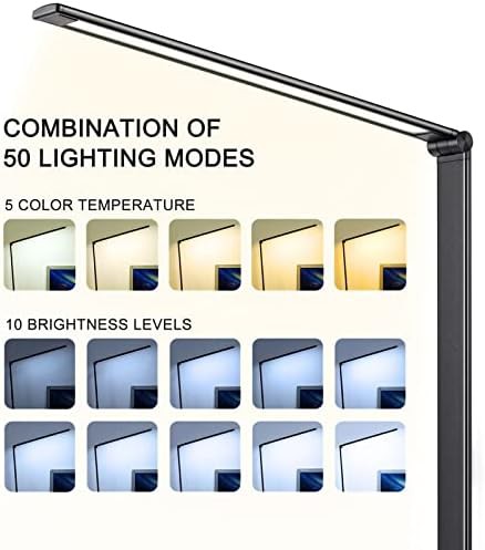 Black touch control eye caring reading lamp — photo 3