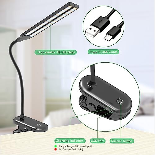 Double Head Clip On Rechargeable Reading Light — photo 4