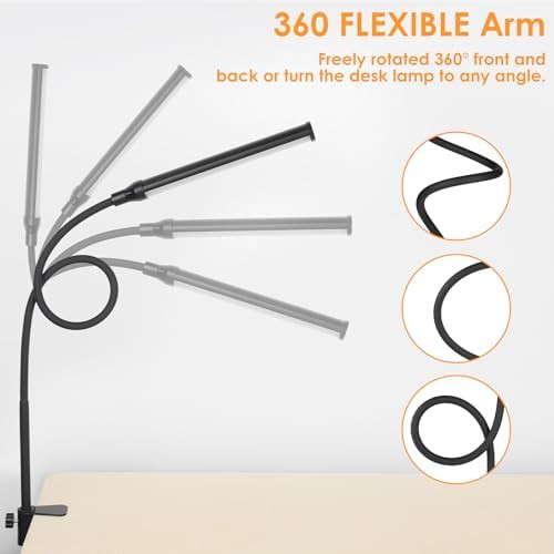 Compact Dimmable Clip On Desk Lamp — photo 4