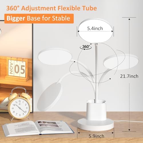 White LED Dorm Lamp with Integrated Pen Holder — photo 3