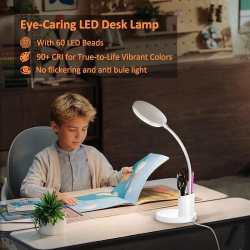 White LED Dorm Lamp with Integrated Pen Holder — photo 4
