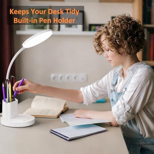 White LED Dorm Lamp with Integrated Pen Holder — photo 5
