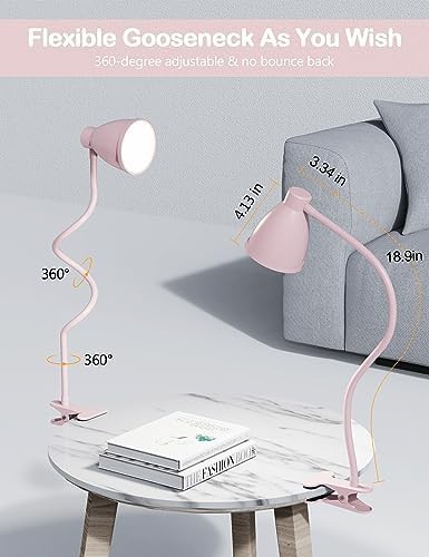 Pink Cute Clamp on Desk Light — photo 5