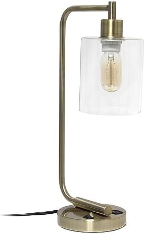 Antique brass industrial lantern lamp