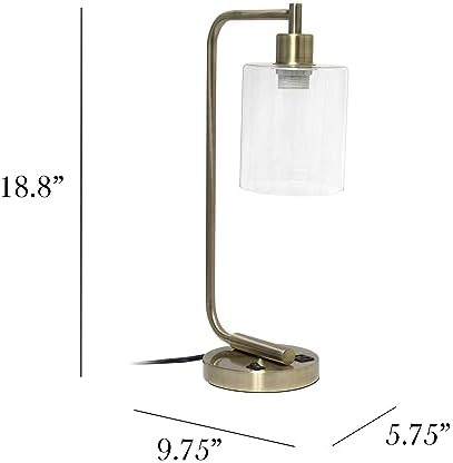 Antique brass industrial lantern lamp — photo 3