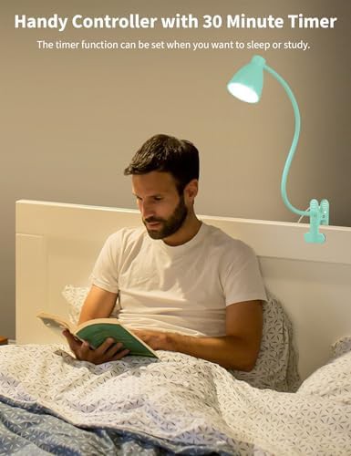 Teal Clamp on Desk Lamp with Dimmer — photo 4