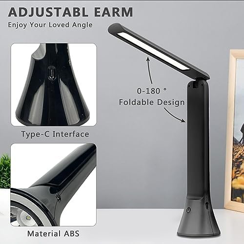 Rechargeable Portable Foldable Black Lamp — photo 4