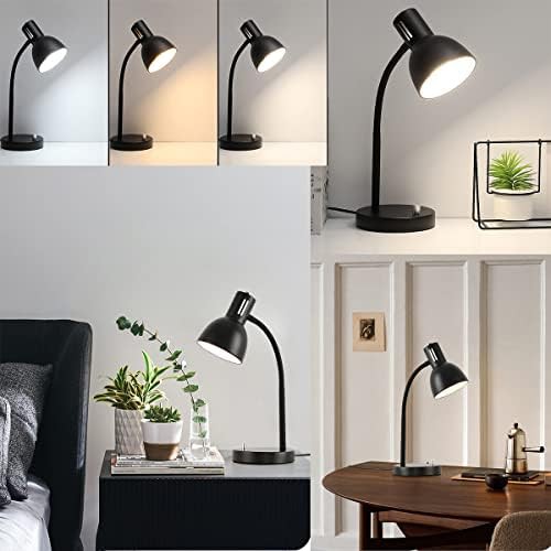 Small Black Metal Gooseneck Lamp — photo 4