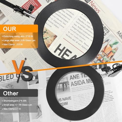 Large Real Glass Magnifier with Swing Arm — photo 5