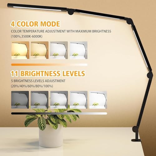 Architect Swing Arm LED Clamp Lamp — photo 3