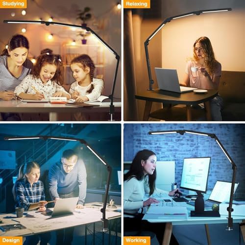 Architect Swing Arm LED Clamp Lamp — photo 4