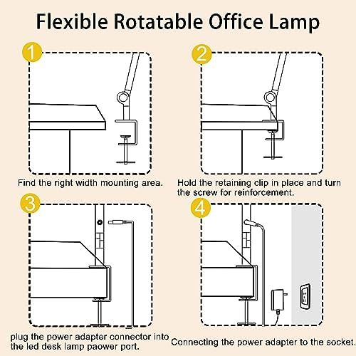 Triple Source Clamp Lamp with Flexible Arm — photo 4