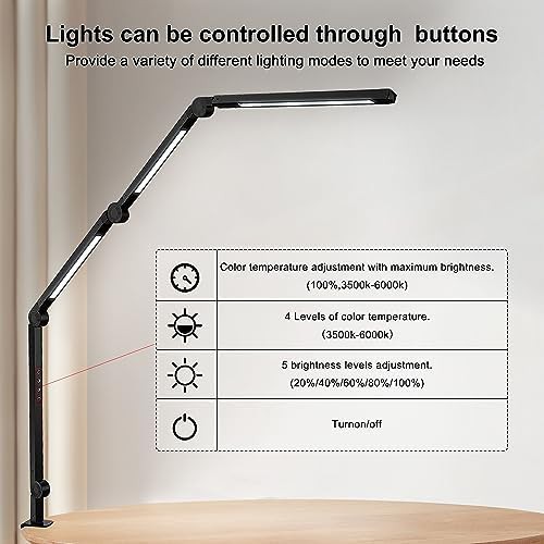 Triple Source Clamp Lamp with Flexible Arm — photo 5