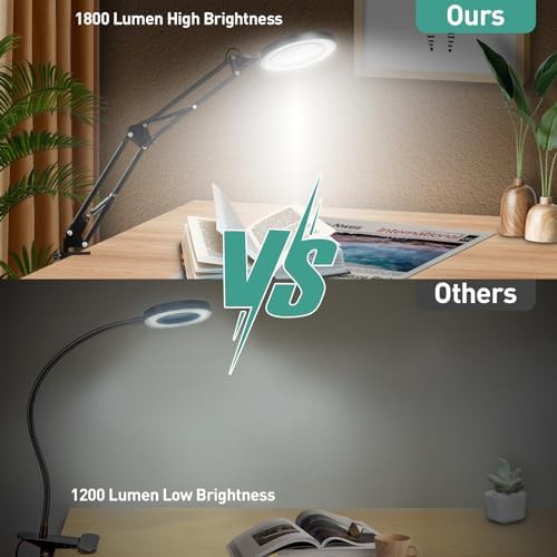 Magnifying glass lamp with swing arm — photo 4