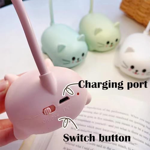 White Mini Cat Table Lamp for Kids — photo 5