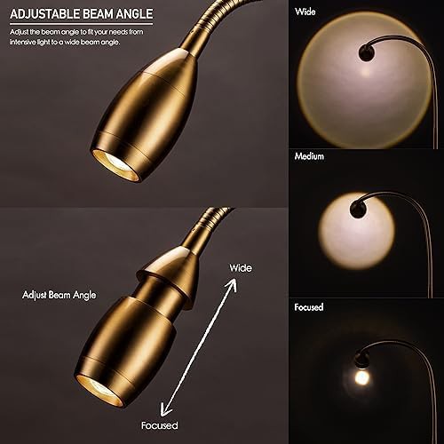 Lumos Antique Brass Clip-on Spotlight — photo 3