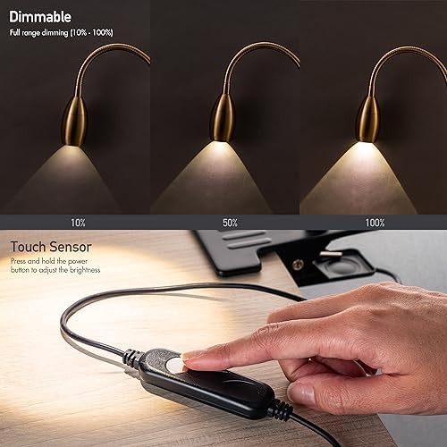 Lumos Antique Brass Clip-on Spotlight — photo 4