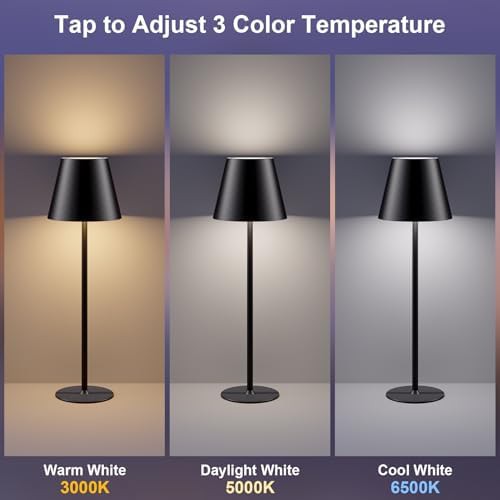 Cordless Rechargeable Battery Table Lamp Set — photo 3