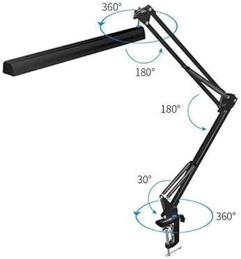 Folding long arm metal lamp with clamp — photo 3