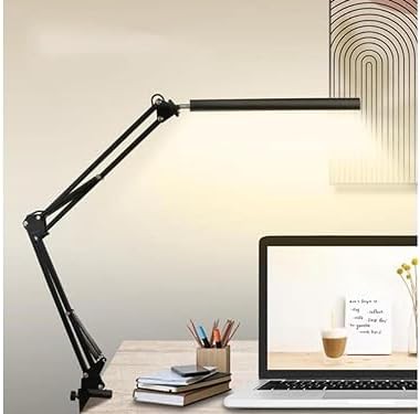 Folding long arm metal lamp with clamp — photo 4