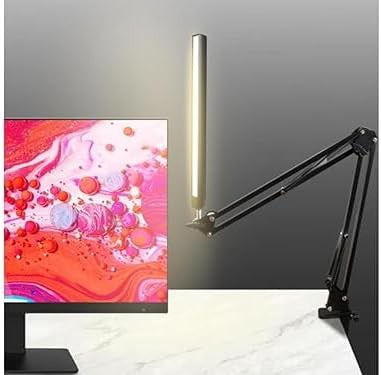 Folding long arm metal lamp with clamp — photo 5