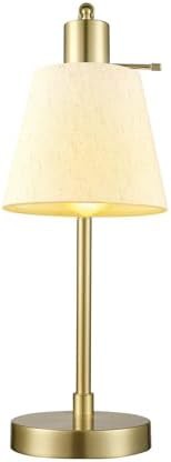 Matte Brass Desk Lamp with White Shade — photo 4