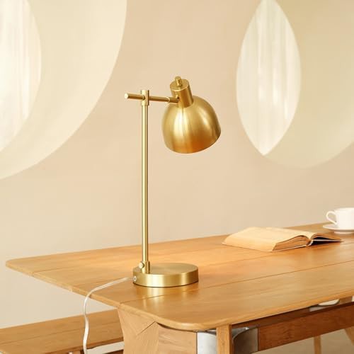 Matte Brass Metal Shade Desk Lamp 18 in — photo 3