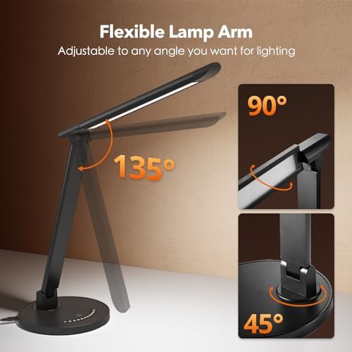 Black Metal Dimmable Touch Control Lamp — photo 3