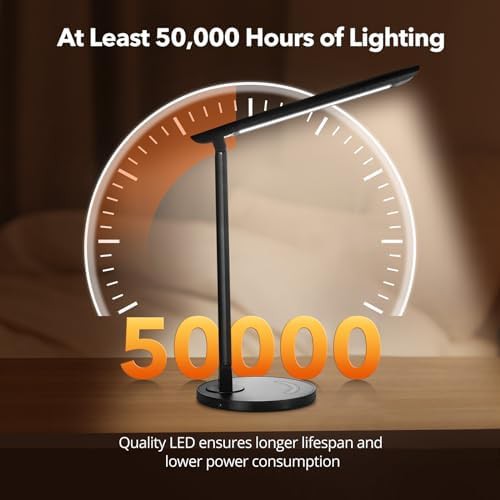 Black Metal Dimmable Touch Control Lamp — photo 5