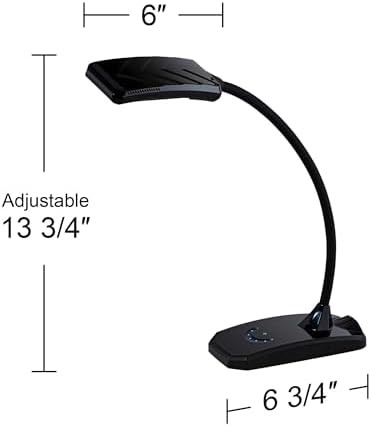 Ricky black gooseneck desk lamps set — photo 4