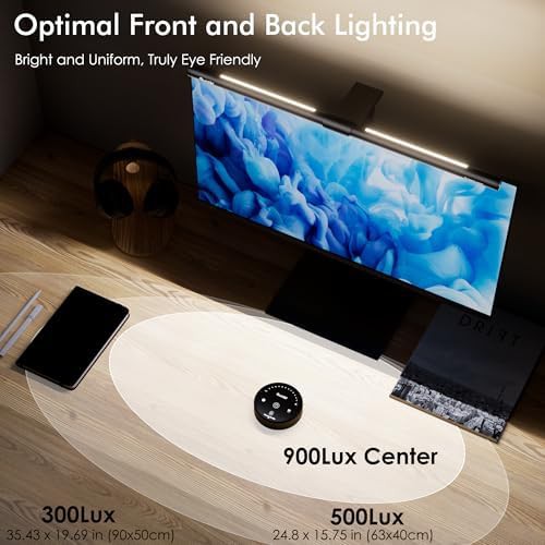 Black Backlit Monitor Lamp with Remote — photo 3