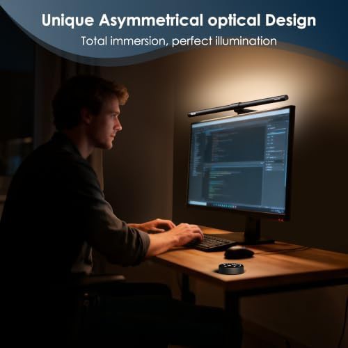 Black Backlit Monitor Lamp with Remote — photo 4