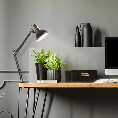 Black and Brass Multi-Joint Clamp Lamp — photo 4