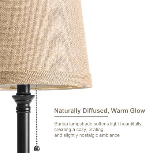 Small Black Bedside Lamp for Nightstands — photo 5