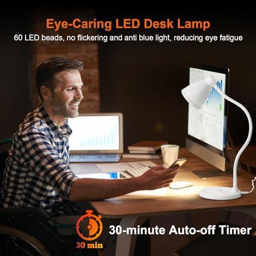 Modern Desk Lamp with Wireless Charger — photo 3