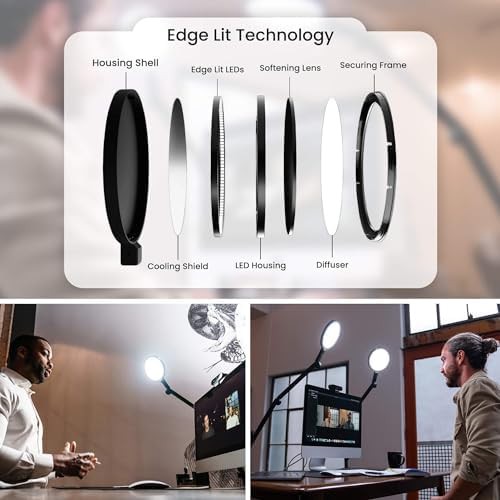 Black Edge 2.0 LED Swing Arm Desk Lamp — photo 4