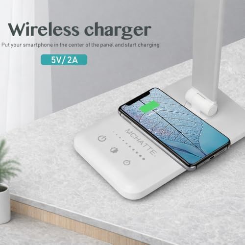 Office desk lamp with wireless charger — photo 3
