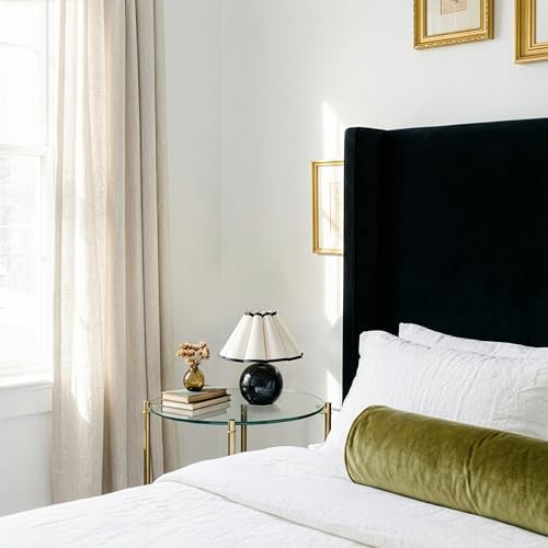 Modern Table Lamp with Marble Base and Pleated Shade — photo 5