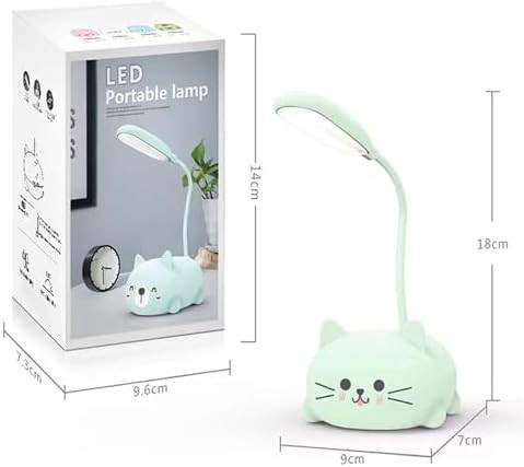 Green cat night light for kids — photo 3