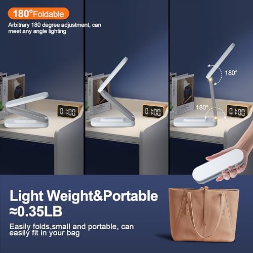 White Foldable Rechargeable LED Reading Lamp — photo 3