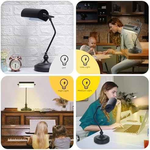 Black Vintage Piano and Desk Lamp — photo 4